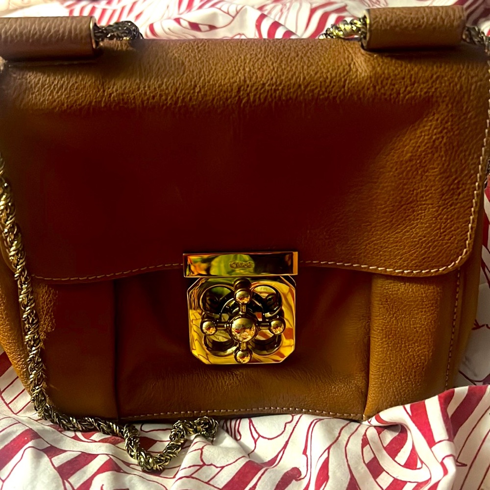Chloe Elsie small leather Handbag Gold Hardware